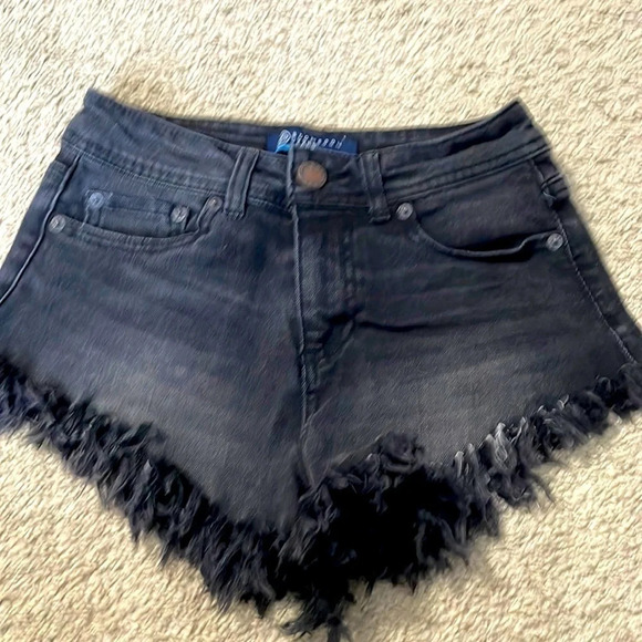 Black BoomBoom jean shorts size 1 - Picture 1 of 3